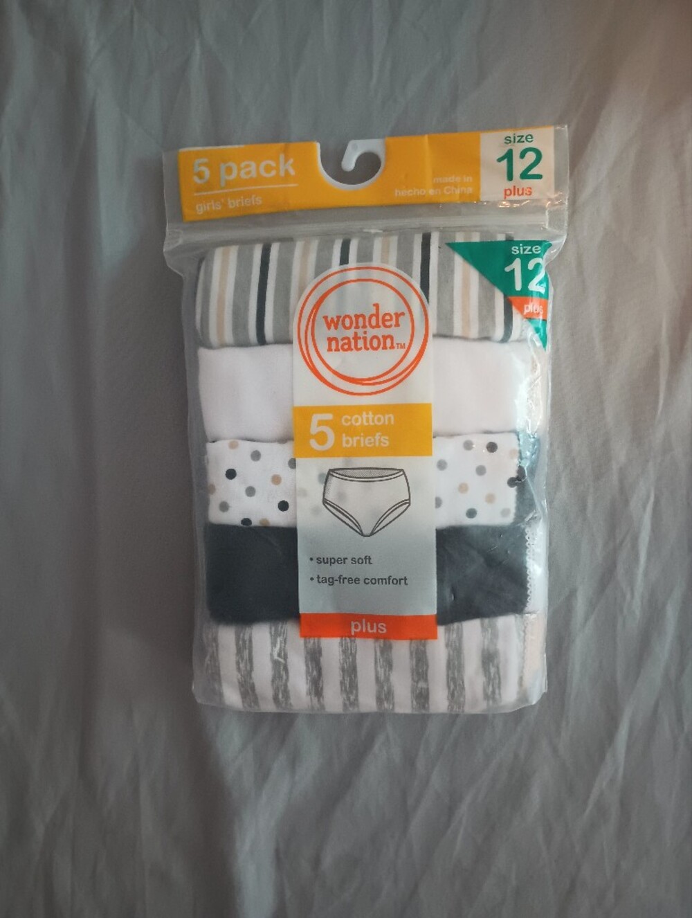 Wonder Nation Girls' Super Soft Cotton Briefs Underwear
